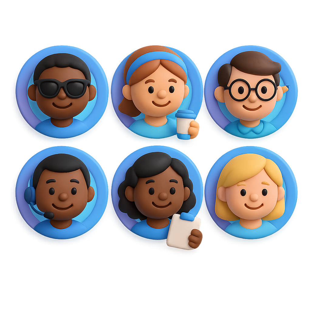 Happy customer avatars